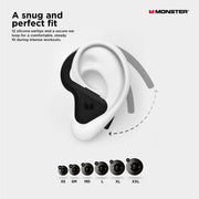 Monster 2MNTW0395B0L2 DNA Fit 2.0 Wireless Bluetooth Earbuds - Noise Cancelling Earbuds with Wireless Charging Case, Built-in Microphone, ANC & Water Resistance