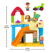Little People JKB05 Disney Pixar Toy Story Andy's Room Toddler Playset with Woody Figure and RC Vehicle, Multicolor