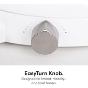 TUSHY Wave Non-Electric Bidet Seat with DuoFlow Front and Rear Wash, Self-Cleaning Nozzle, Soft-Close Lid, Bamboo Knob for Round Toilet