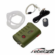 rebelFIN AE500 rebelAIR AE500 Rechargeable Pocket-Sized Foam Bucket Aerator with Built-In LED Light, Aerates Up to 6 Gallons, Army Green