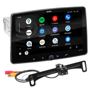 Sound Storm Laboratories Car Stereo Receiver, Single Din, 10 Inch Capacitive Touchscreen, Apple CarPlay, Android Auto, Bluetooth Audio, AM/FM Radio, Backup Camera, RGB Illumination, SDML10ACPR