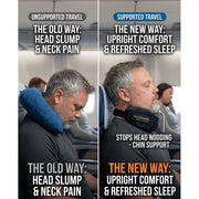 Koncept The Eliminator Sleep Aid Cushion, Dual-Purpose Memory Foam Travel Neck Support Pillow, Black, ESC