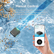 WYBOT F1 Robotic Pool Skimmer, Solar-Powered, Cordless with Rechargeable Battery, App Compatible, Black