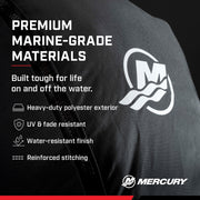 Mercury Marine Tow N Stow Outboard Cover for 75-115hp FourStroke Engines, Black, Polysoft II Fabric, 8M0221491
