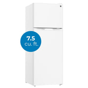 Kenmore KKTMWM7.4-W Top-Freezer Refrigerator, 7.5 Cu Ft Capacity, Energy Star Certified Compressor, Adjustable Glass Shelves, Full-Width Crisper Drawer, Reversible Door, White