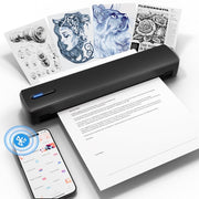 Rican Wireless Portable Thermal Printer, Inkless Printing, Supports US Letter and A4 Paper, Bluetooth and USB Compatible with iOS Android Windows Mac, C80