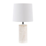Safavieh Jonie Solid Ceramic Table Lamp Set of 2, Ivory, 19 in, LED Bulbs Included, TBL4335B-SET2
