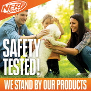Nerf Dog NF-9328 TPR Spike Squeak Ball Durable Rubber Dog Toy Green Blue 3.7 in
