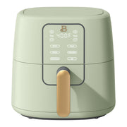Beautiful 19669 6 Qt Air Fryer with TurboCrisp Technology, EverGood Ceramic Nonstick Coating, Sage Green