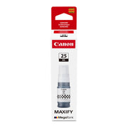 Canon GI-25 Black Ink Bottle, Pigment Ink, 67 ml, High Yield 3000 Pages, Compatible with MAXIFY GX1020 and GX2020, 6280C001