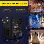 VIPQV 2Pcs 700W Large Cold Spark Firework Machine