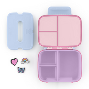 Ello Benni Kids Bento Lunch Box with Carry Handle & Ice Pack, Purple