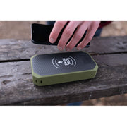 Swiss Tech Leistung Power Bank, 20000 mAh, Wireless Charging Pad, IP54 Weatherproof, Dual USB-A, USB-C, Micro USB Ports, Built-in 100 Lumen Flashlight
