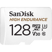 SanDisk High Endurance 128GB Micro SDXC Card, Class 10, U3, V30, Black, SDSQQNR-128G-GN6IA