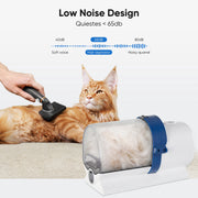 Edx Dog Grooming Kit, 2.5L Pet Hair Grooming Vacuum, 5-in-1 Electric Clippers with Six Guide Combs, Ultra-Quiet Operation, Blue