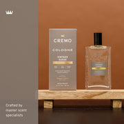 Cremo Vintage Suede Men's Cologne, Long-Lasting Amber Scent, 3.4 fl oz Spray, HKS94-4067