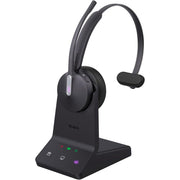 Yealink WH64 Mono Teams Wireless Headset, DECT & Bluetooth Dual-Mode, Noise-Cancelling Microphones, 606 Ft Range, On-Ear, Black