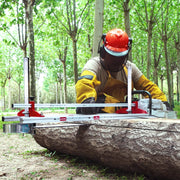 Zozen Chainsaw Mill Portable Sawmill Adjustable 14-36 in Bar Length Flexible Cutting Guide System with Felling Wedges and Assembling Tools