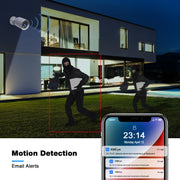 TOGUARD SC35 8CH Wired Security Camera System Outdoor with 3TB Hard Drive 8pcs 1080P Bullet Surveillance Cameras HDMI Connector