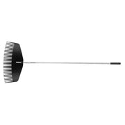 Fiskars Leaf Rake, Lightweight Aluminum Handle, 32 Flexible Resin Tines, 24 in. Head Width, 67 in. Length, Black and Orange, 1068952