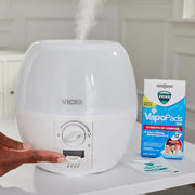 Vicks VUL500 3-in-1 Sleepy Time Ultrasonic Cool Mist Humidifier with Nightlight, White
