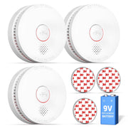 SITERWELL GS509A Smoke Detector with Photoelectric Sensor, Magnetic Fastening Kit, Low Battery Warning, 10-Year Product Life, ETL-9th Listed, 3 Pack