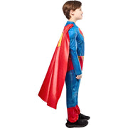 Rubies 1001910 SM Superman Costume for Boys, Muscle Chest Jumpsuit with Attached Gold Belt and Full-Length Cape, Blue, Small (6/7)