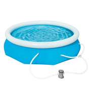 Bluescape 57499E Fast Set 10' x 30'' Round Inflatable Soft Sided Above Ground Pool Set