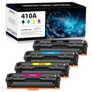 Colorich 410A Toner Cartridge Set, Compatible with HP Color Laserjet Pro MFP M477 and M452 Series, 4-Pack Black Cyan Yellow Magenta, CF410A-V3-4CL