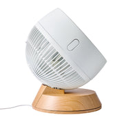Better Homes & Gardens BH16036278940TA 7Inch Circulating Fan, Juliet Collection, White and Light Honey