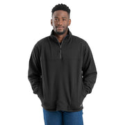 Berne Heritage Thermal-Lined Long-Sleeve Quarter-Zip Sweatshirt for Men - Black - 3XL