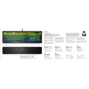 SteelSeries Apex 5 Mechanical Gaming Keyboard Per-Key RGB Illumination , OLED Smart Display - Black