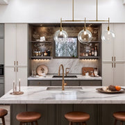 Lily & Georgia Modern Glam Linear Globe Chandelier, Mid-century inspiration, Chandelier - Energy Efficient