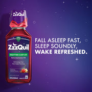 ZzzQuil Nighttime Sleep Aid Liquid, Diphenhydramine HCl 50mg, Calming Vanilla Cherry Flavor, 24 Fl Oz Pack of 2