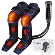 AMONSEE Leg Massager 360 Full Wrap-Around Helpful for Vericose Veins,Muscle Fatigue,Cramps Air 3 Intensities Foot&Knee Massager