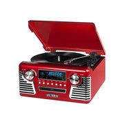 Victrola Retro Style Turntable with Bluetooth and CD Player in Red-V50-200 Red