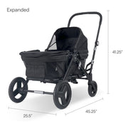 Munchkin Ultra-lite Stroller Wagon Lightweight Foldable with Adjustable Canopy All-Terrain Wheels Black Seats 2 Passengers