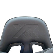 Ace Bayou X Rocker Octane Racing Gaming Chair with Reversible Red and Blue Faux Leather Cushions, Ergonomic Design, Height Adjustable Seat, Padded Armrests, Black