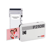 KODAK P210RW Mini 2 Retro 4PASS Portable Photo Printer (2.1 X 3.4 inches) + 8 Sheets, White