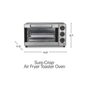 Hamilton Beach 31403 Sure-Crisp 4-Slice Air Fryer Toaster Oven, Stainless steel