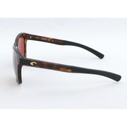 Costa Del Mar Vela Sunglasses, Copper 580P Polarized Lenses, Shiny Tortoise Rectangular Frame, 56mm