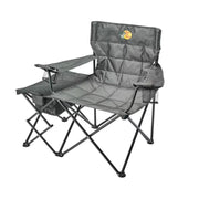 Bass Pro Shops Oversized Folding Camping Chair with Insulated Cooler, Powder-Coated Steel Frame, Padded Seat and Back, Fold-Out Side Table, Built-In Cell-Phone Holder, 2 Mesh Drink Holders