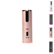 The Perfect Part AB78_AUTO_CURL_PK Auto Rotating Curling Iron, Cordless, Ceramic Heater, LCD Display, Portable, Pink