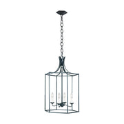 Generation Lighting Bantry House 4 Light Chandelier, Dutch Blue Alloy Steel, 17 in Wide, Ceiling Mount, AC1014DBL