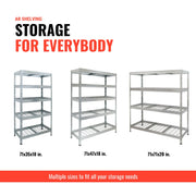 AR Shelving TRM18S418KHKEZUS0 Heavy Duty NSF Certified Galvanized 4-Tier Shelving Unit 71