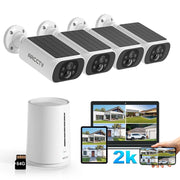 ARCCTV Solar Security Cameras Wireless Outdoor, 2K/4MP Home Security Camera System, 64GB Local Storage