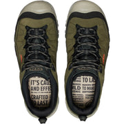 KEEN 1029003 Targhee IV Waterproof Hiking Shoes for Men - Dark Olive/Gold Flame - 11.5W