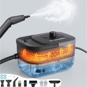 Homadio Handheld Steam Cleaner, 3000W Power, 12s Rapid Warm-Up, 3-Tier Steam Adjustment, 1.6L Large Water Tank, 16-Piece Accessory Set, Multicolor