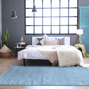 Luxe Weavers Fluffy Shag Blue 8x10 Area Rug Plush Bedroom Carpet