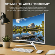 CRUA 32-Inch Curved Computer Monitor, UHD 3840x2160, 75Hz Refresh Rate, 2ms Response Time, 120% sRGB, AMD FreeSync, HDMI & DisplayPort, White